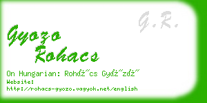 gyozo rohacs business card